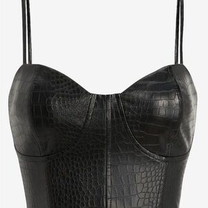 Express Black Bustier Top